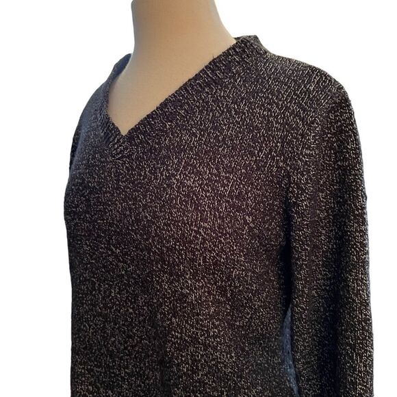 Karen Scott Sweater Loose Fit Black & White Tweed size Medium - Picture 3 of 5